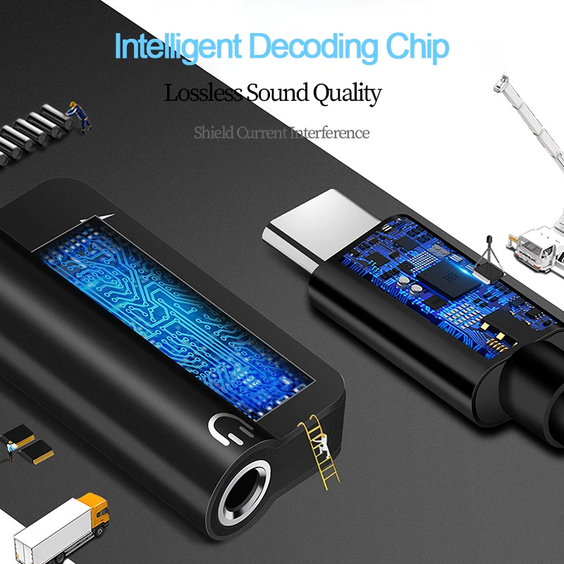 Переходник USB Type C на аудиоконвертер для наушников с разъемом 3 5 мм кабель