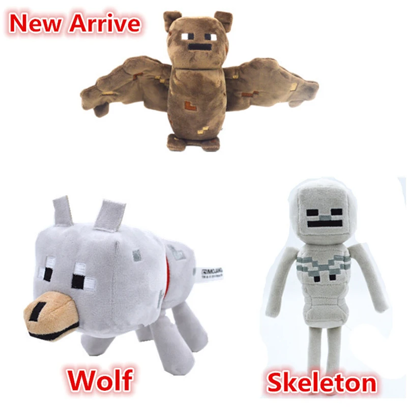 3pcs/lot Minecraft Plush Toys Minecraft MC Wolf Bat Skeleton Soft Plush Toy Stuffed Animals Toys Doll for Kids Christmas Gifts 3pcs/lot Minecraft Plush Toys Minecraft MC Wolf Bat Skeleton Soft Plush Toy Stuffed Animals Toys Doll for Kids Christmas Gifts