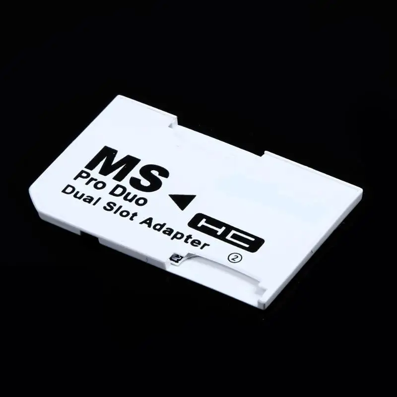 Карта памяти адаптер 2 microSD/micro карта SDHC адаптер Micro SD TF к Memory Stick MS Pro Duo для psp карты белый новый