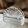 Leaf Stamped Glass Napkin Holder Decorative Glass Couple Swan Tissue Stand Dining Table Necessity Tableware Accessories Supplies 3
