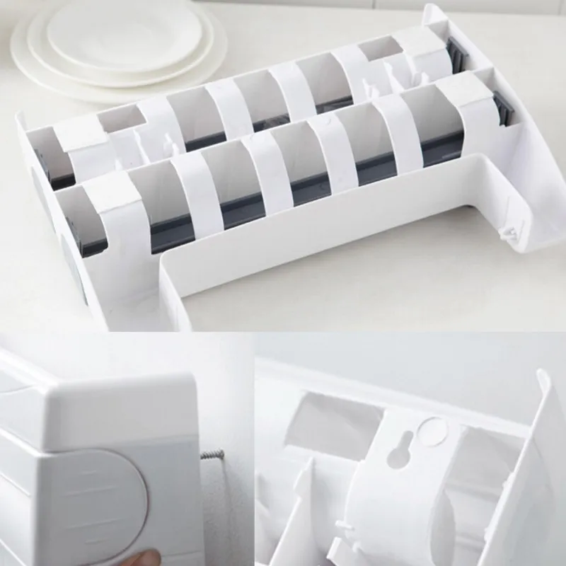 Новая пластиковая рефрижераторная пленка стеллаж для хранения нож для пленки Настенное подвесное бумажное полотенце кухонный Органайзер с креплениями