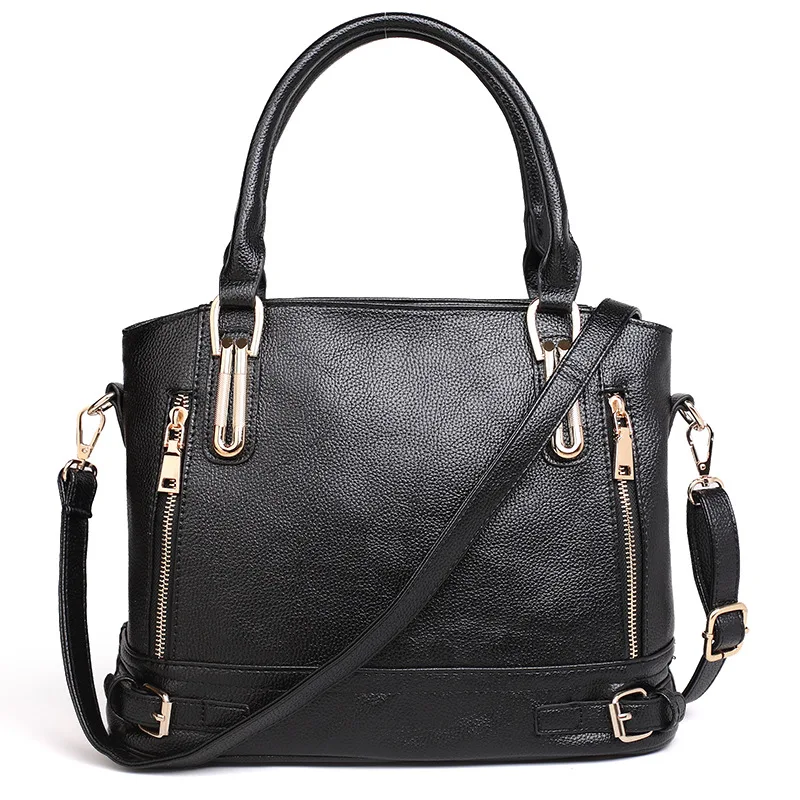 Женская кожаная сумка из искусственной кожи женские сумки-мессенджеры YF24 - Цвет: Черный