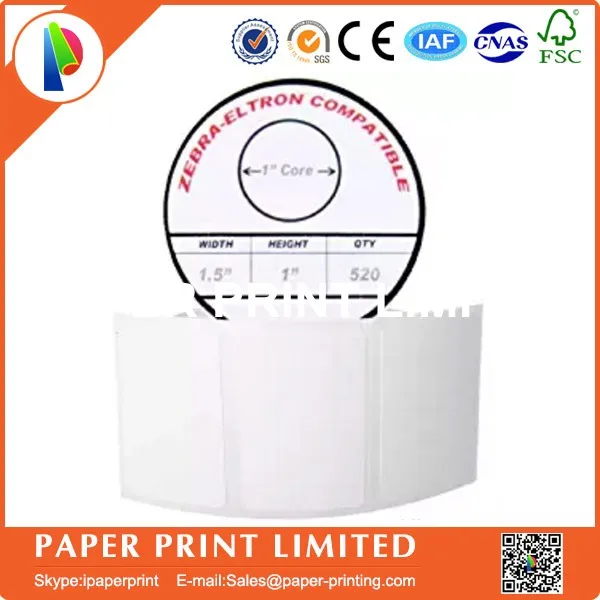 5 рулонов 1 &quotx 1&quot прямой тепловой Зебра/совместимые этикетки для Zebra 2844 ZP-450 ZP-500
