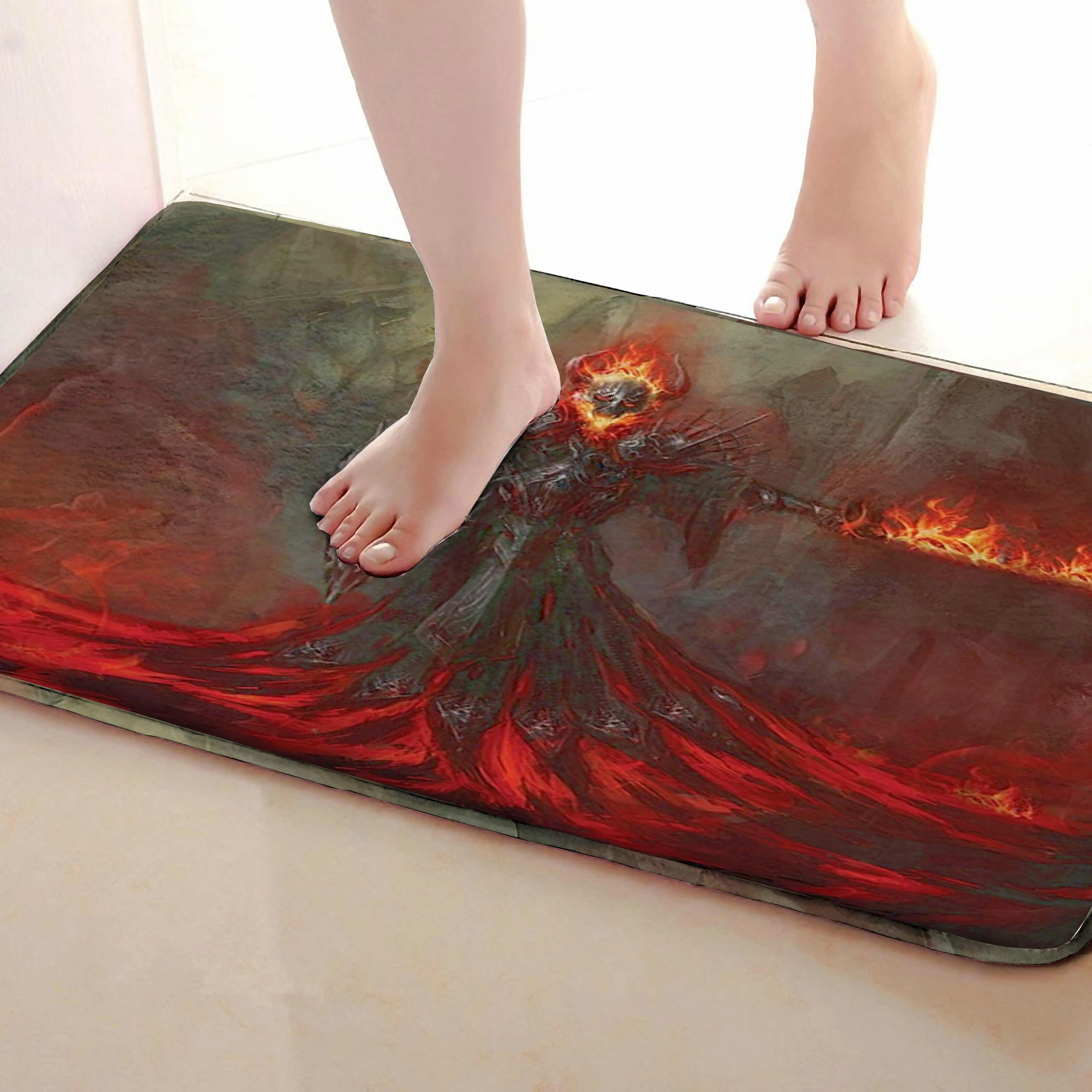 Коврик для ванной комнаты в стиле монстра, смешной Противоскользящий коврик для ванной, аксессуары для душевой занавески, соответствующие вашей душевой занавеске