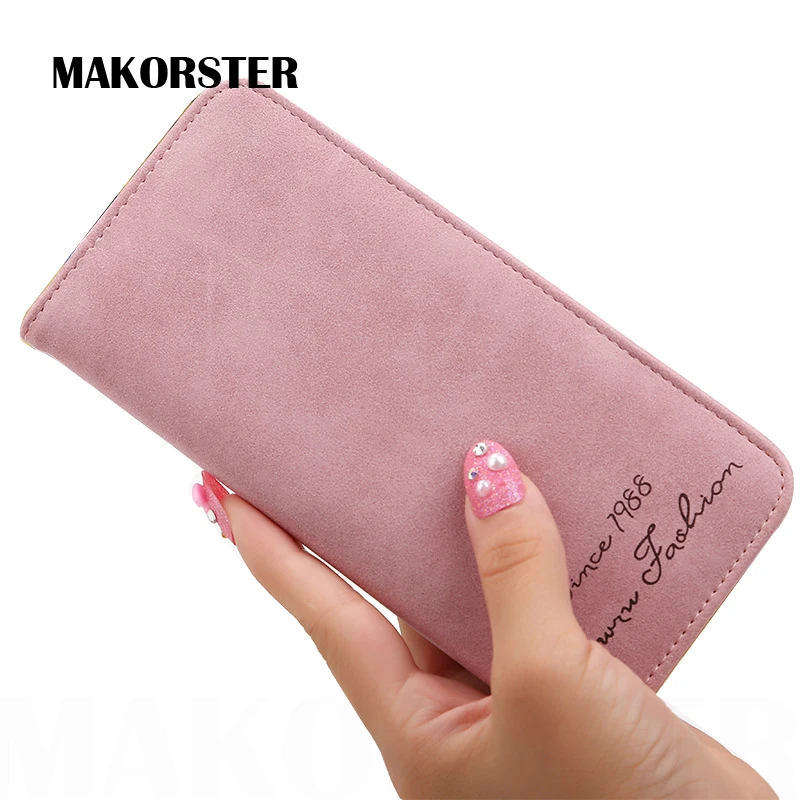  long Style Fashion small Wallet for Women PU Leather Wallets female 2016 coin Purses holders luxury brand portefeuille femme 