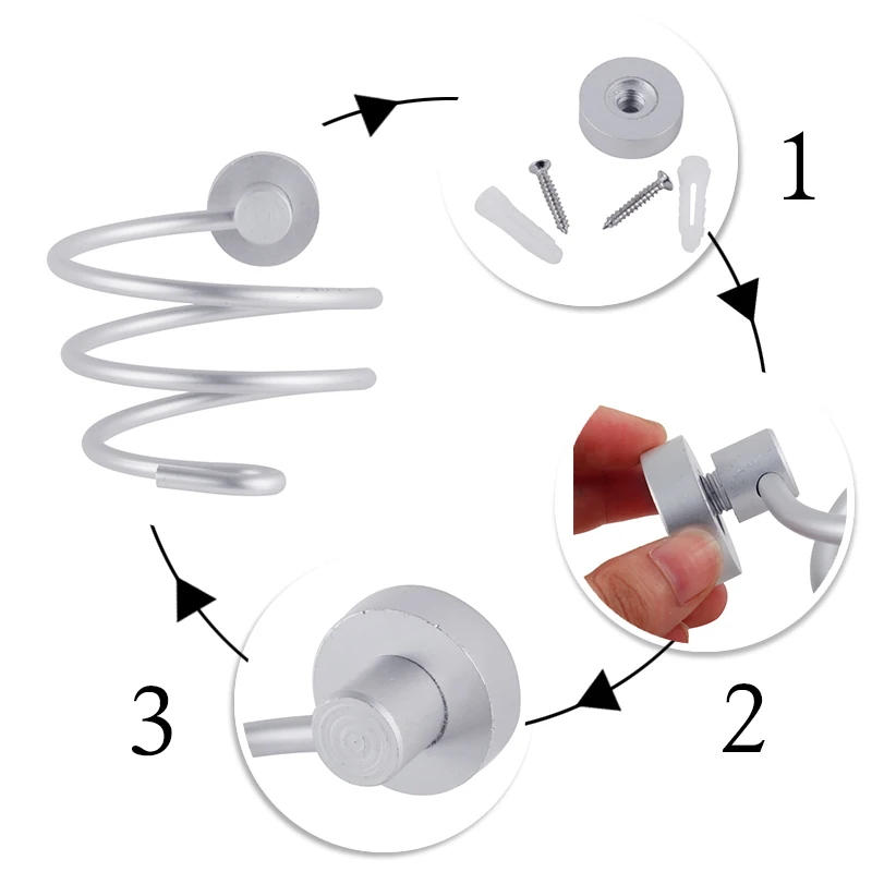 مجفف الشعر حامل الفضاء الألومنيوم الشعر معالق التجفيف فندق رفوف تخزين الرف جدار الحمام مجفف شعر حامل أرفف شماعات