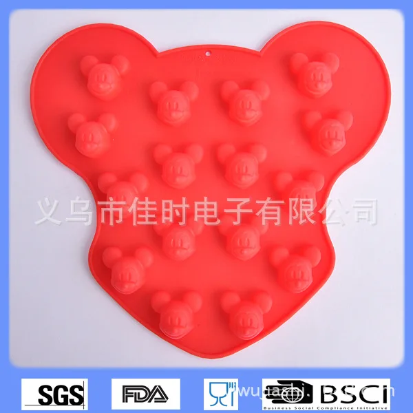 

1 piece small cute 16 even Mickey Mouse Silicone Cake Muffin Molds Cupcake Pan Soap