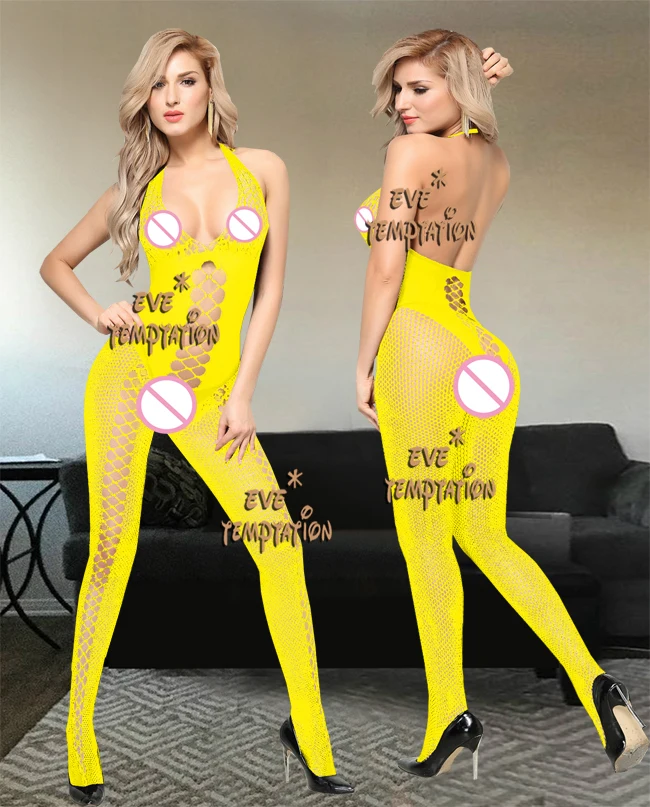 Сексуальная одежда для сна нижнее белье Babydoll боди сетчатые чулки искушение