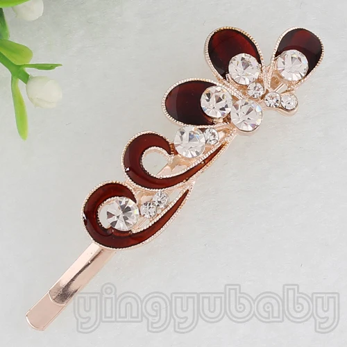 Free shipping Silver Flat Metal Single Hair clips in women's for women