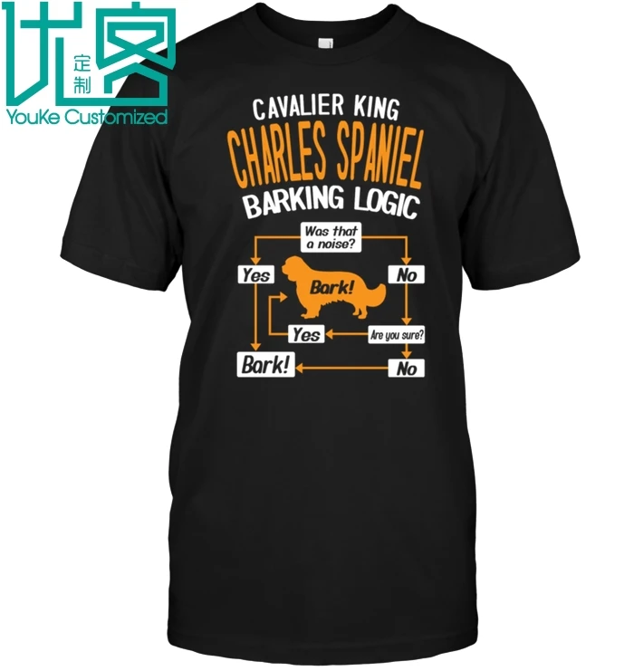 

Cavalier King Charles Spaniel Barking Logic 2019 Summer Men's Short Sleeve T-Shirt