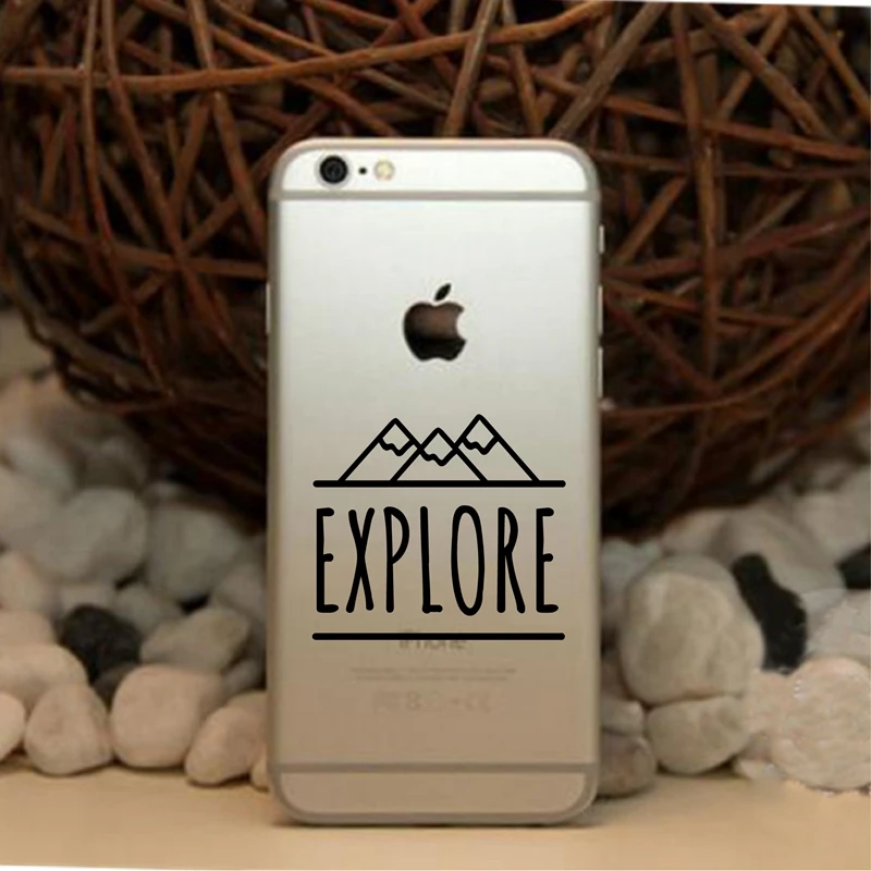 Mountain Explore Vinyl Art Sticker Phone Decor