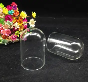 

50pcs 38*25mm clear tube shape glass globe glass vials pendant necklace glass wish bottle findings diy jewelry terrarium gifts