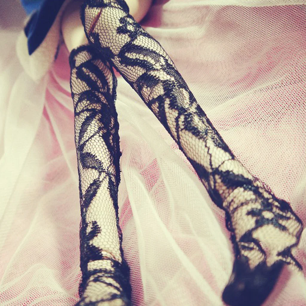 Fashion Doll Lace Stockings Middle Tube Sock Model Cloth Changing for 1/3 BJD Doll Night Lolita Dolls Black
