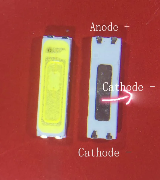 100 шт./лот Jufei SMD СВЕТОДИОДНЫЙ 7020 3v 0,7 W 240mA холодный белый 10000-13000K для ТВ с подсветкой