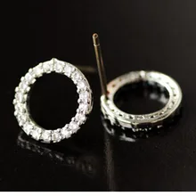 Plant 925 sterling silver zircon stud earring genuine silver tree zircon jewellery earing for woman free delivery