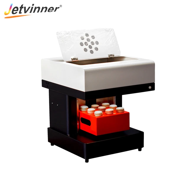 Best Offers Jetvinner 4-cup Coffee Printer Colorful Food Printers DIY Selfie Edible Printing Machine for Coffee, Mararon, Jelly, Bread, Cake