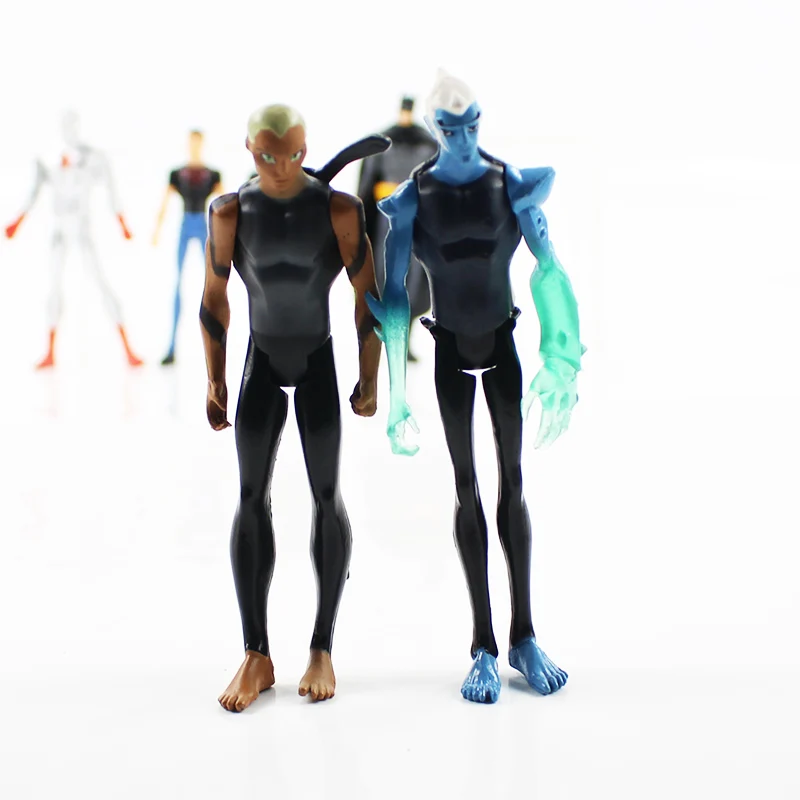 10 шт./компл. 10 см Бэтмен Робин Aqualad Aquaman фигурка Супер Герои модели кукол из ПВХ 10 см