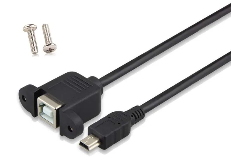 10 قطعة 0.5 m البسيطة USB 5Pin الذكور إلى USB 2.0 نوع B الإناث طابعة كابل تركيب اللوحة