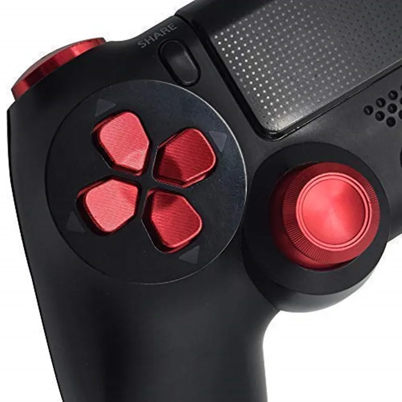 Металлические кнопки для Playstation 4, алюминиевые джойстики аналоговая ручка пули D-pad L1 R1 L2 R2 триггер для PS4 V1 старые контроллеры