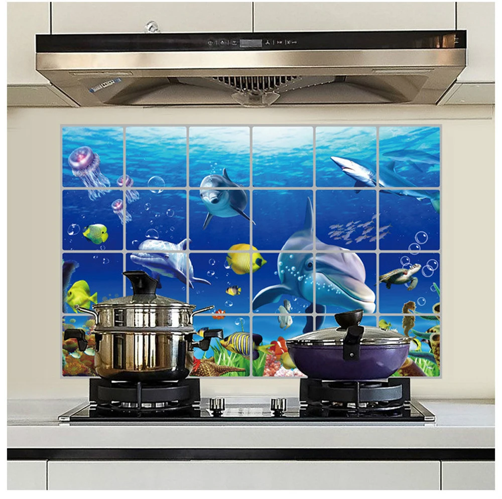 WOLTOP Kitchen Wallpaper SelfAdhesive Kitchen Wallpaper Oil Proof