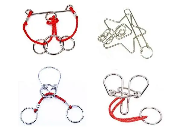 

Classic IQ Brain Teaser Logic Metal Wire Puzzle Game for Adults Children