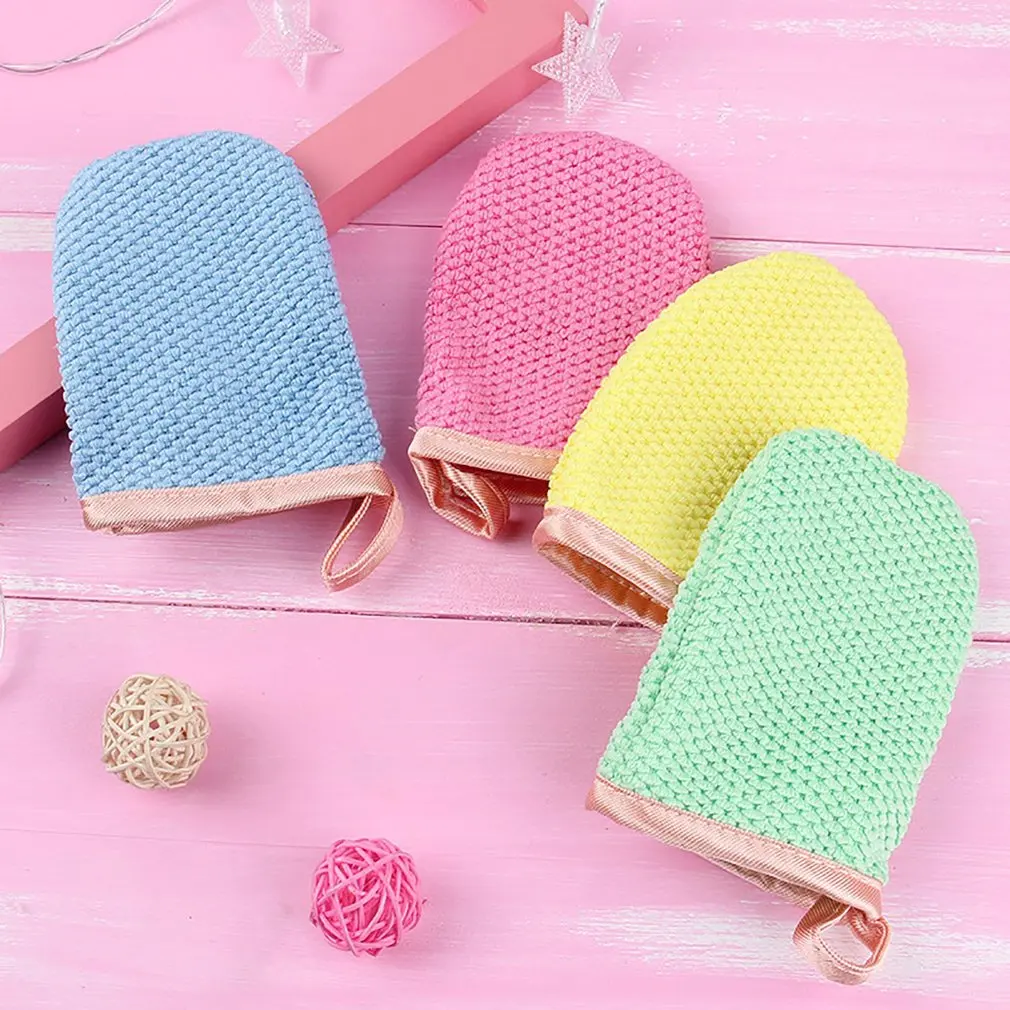 Corn Kernels Face Cleansing Gloves Reusable Facial Cloth Pads Makeup