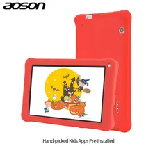 Mejor regalo Aoson M753-S 7 pulgadas Android 6.0 niños Tablets PC 16 GB + 1 GB 1024*600 HD IPS Screen Quad Core de Doble Cámara de WiFi Bluetooth