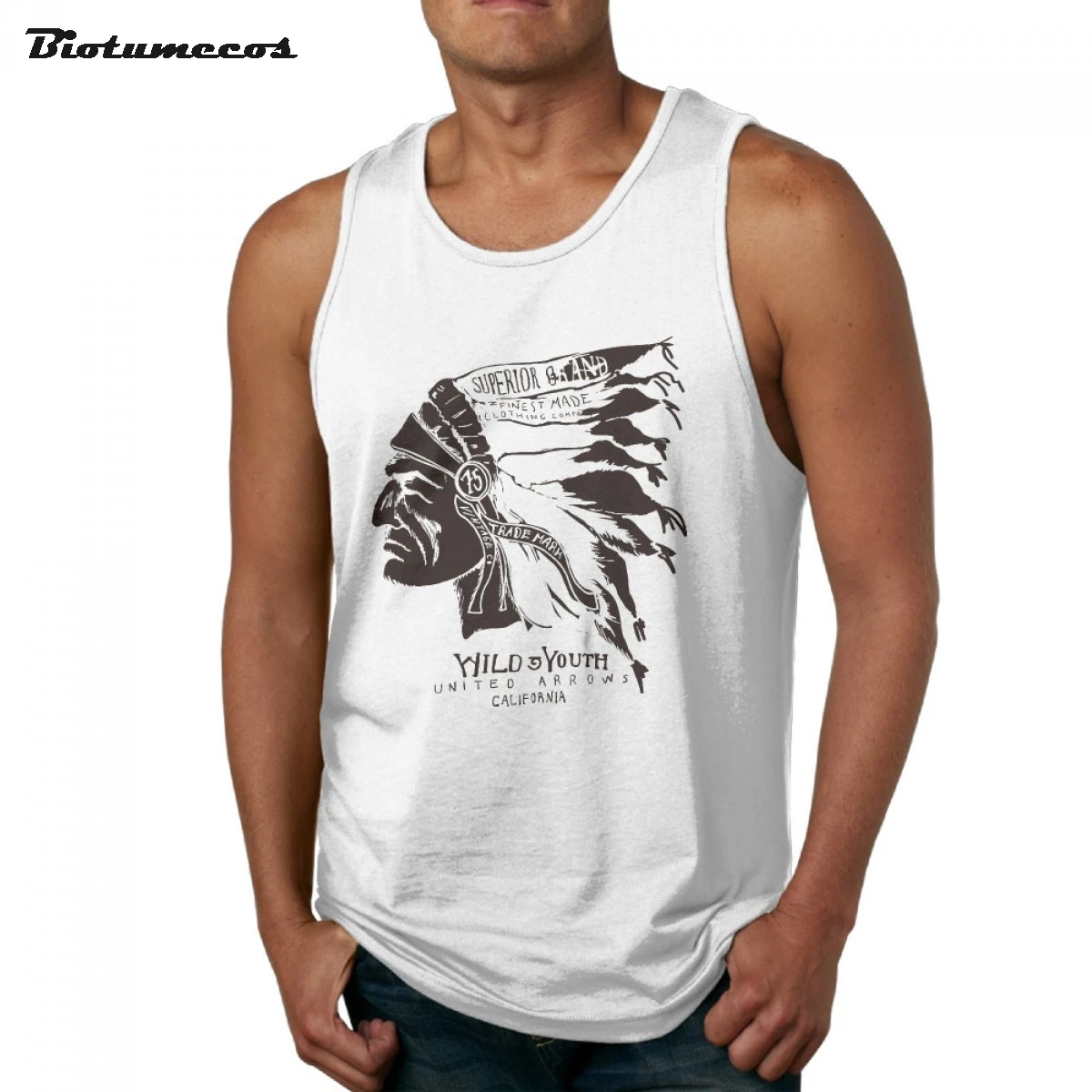 New Fashion Trend Men Vest Wild & Youth Indians Printed