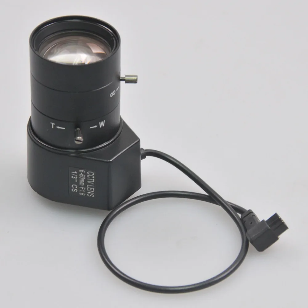 

6-60mm 1/3" CCTV Lens Auto IRIS Manual Zoom Focus CS Mount For Security Camera