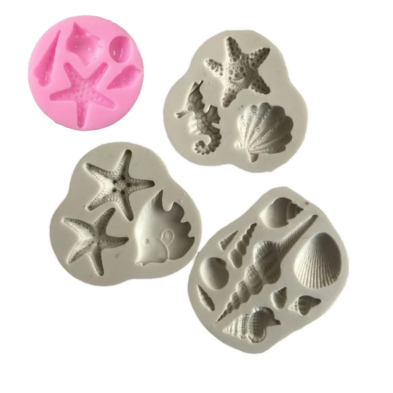 

Silicone Mold sea shell conch Wedding Decoration Fondant Cake Decorating Baking Tool Bakeware Pudding