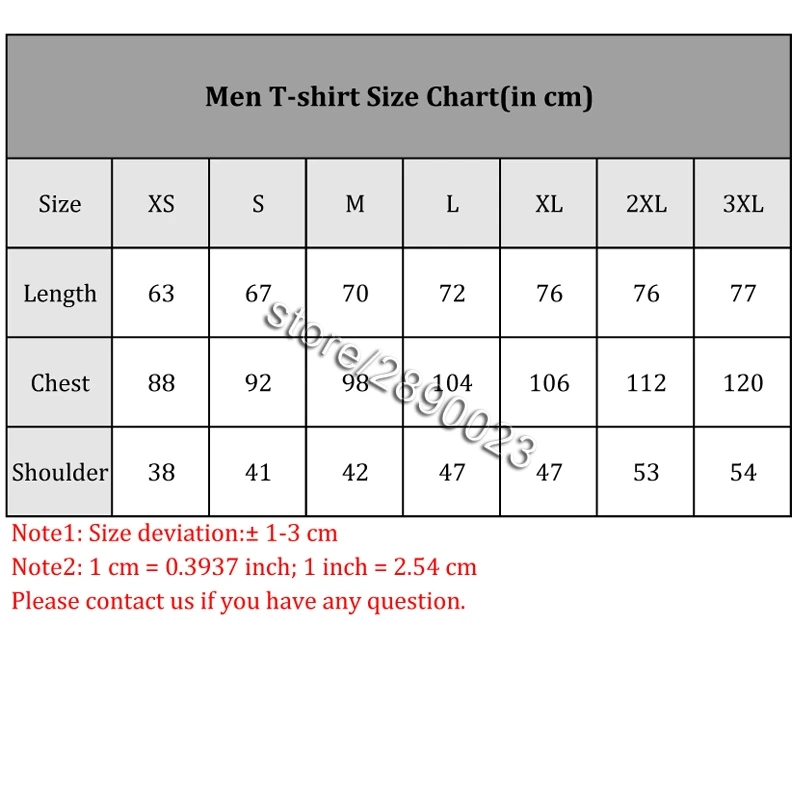 Screen Printing Size Chart