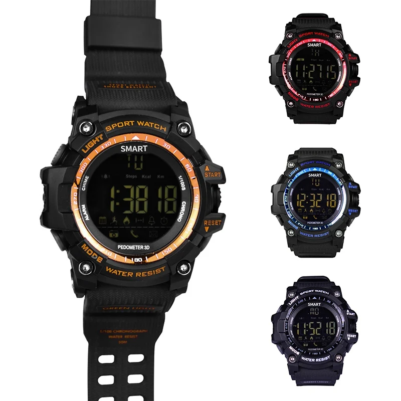 

Smart Watch Bluetooth Clock Message Notification Remote Control Pedometer Sport Watch Waterproof Men's Wristwatch Outdoor Uhren