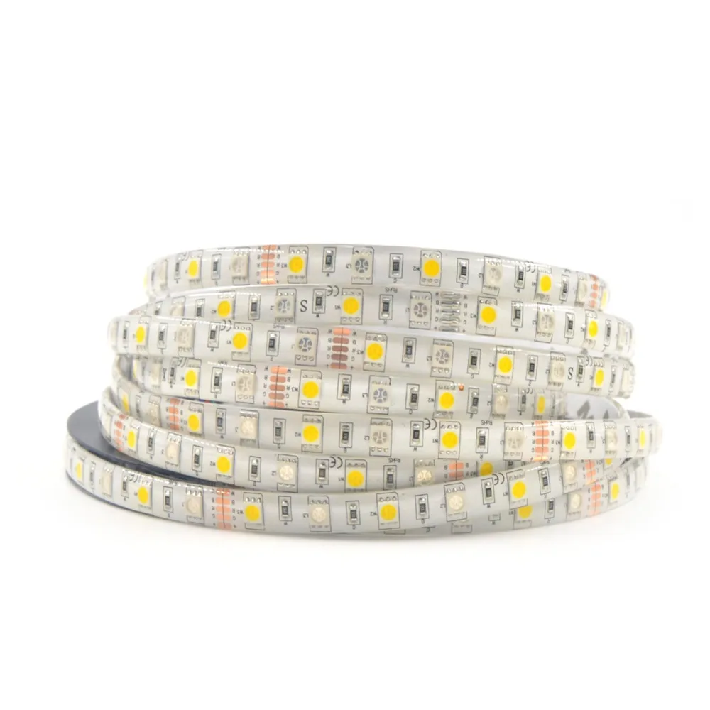 100 м 20X5 DC12V RGBW 5050 SMD светодиодные полосы света IP65 Водонепроницаемый RGB + WW (RGB теплый