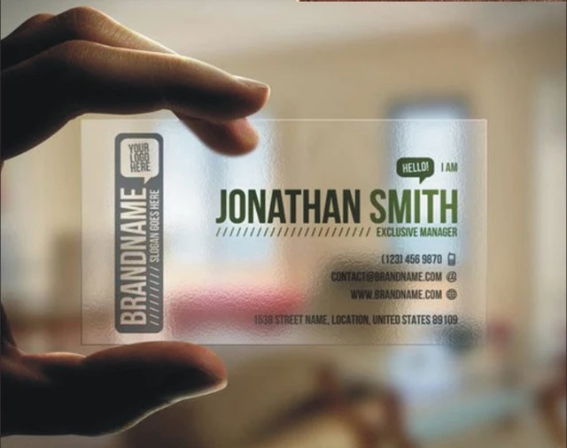transparent business card