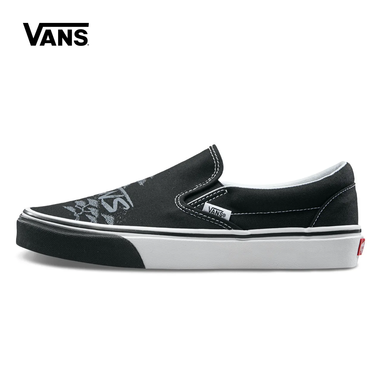 Original Black Vans Sneakers Men Women Classic Slip-On Low-top Skateboarding Shoes Canvas Comfortable Vans Shoes VN0A38F7PUQ