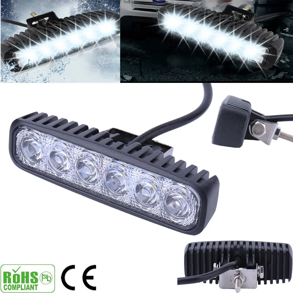2шт 6ledы 12В 18ВТ LED автомобилей дневного Прожектор туман света Водонепроницаемый Белый рабочий свет 2шт 6ledы 12В 18ВТ LED автомобилей дневного Прожектор туман света Водонепроницаемый Белый рабочий свет