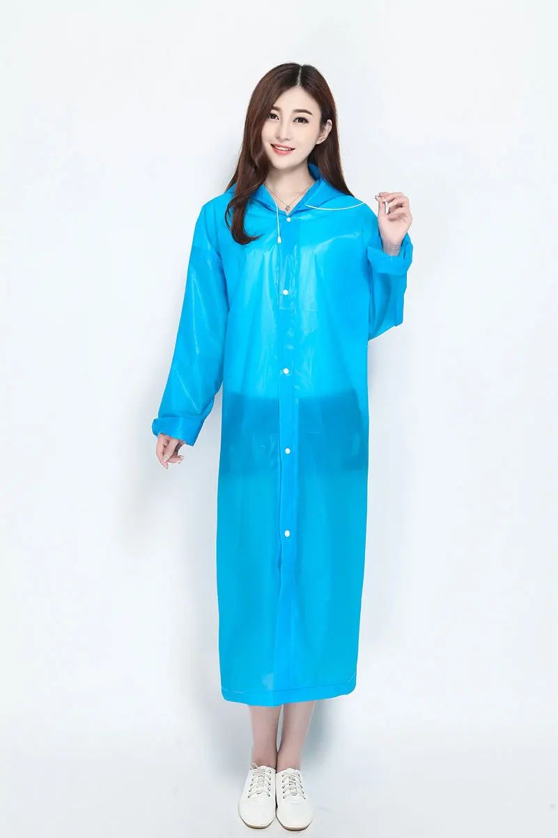 

FGHGF Fashion EVA Women Raincoat Thickened Waterproof Rain Coat Women Clear Transparent Camping Waterproof Rainwear Suit