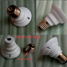 5 шт./лот E27 светодио дный PAR38 основание светильника spotlight E27 лампа держатель пластиковая основа светодио дный аксессуары части костюмы