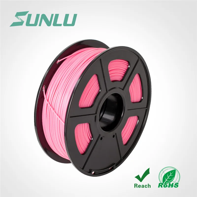 SUNLU 3d Принтер Нити PLA PLUS 1 кг 1,75 мм 1 кг/2.2lb катушка DIY Лучший подарок печать безвредным материалом - Цвет: PLA PLUS-PINK