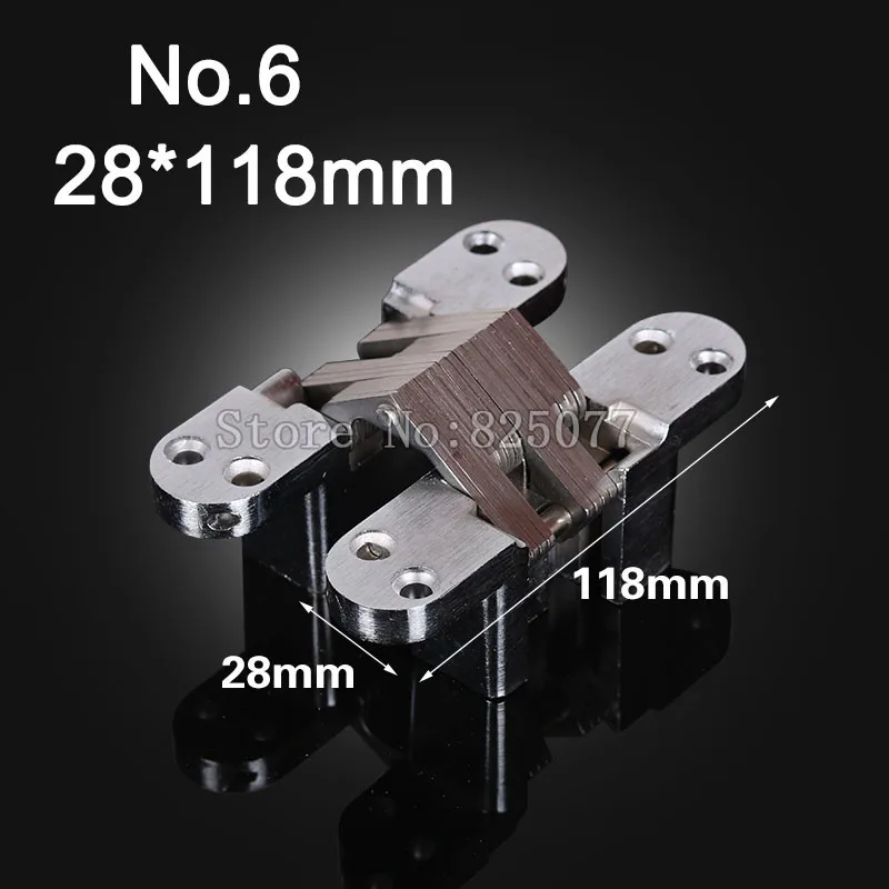 1PCS Hidden Hinges Size 28x118mm Bearing 50KG Invi...