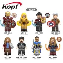 X0260 Супер Герои Мстители 4 Железный человек Капитан Америка Тор древний один строительные блоки Фигурки игрушки для детей