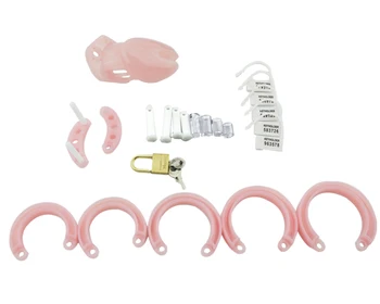 Male Chastity Device With 5 size Penis Ring,Cock Cages,Cock Ring,Chastity Lock/Belt,Adult Game,CB6000S 4