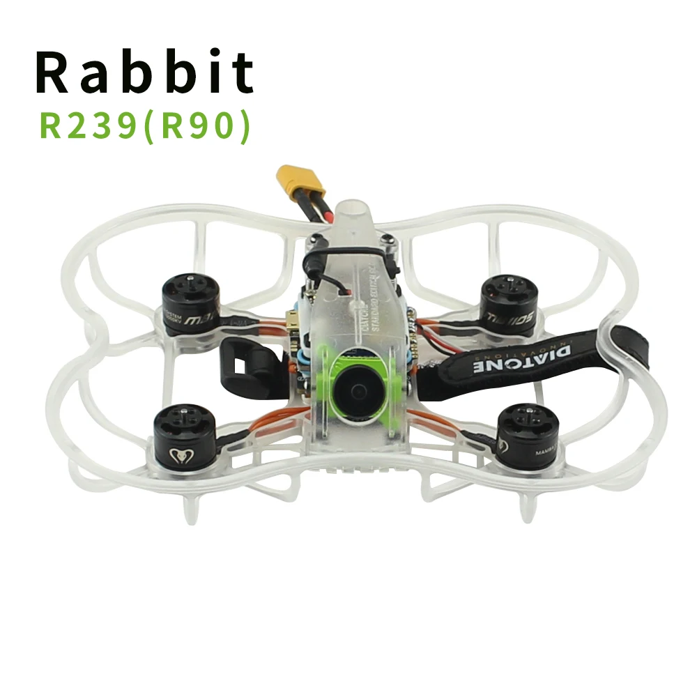 

Diatone 2019 GT-Rabbit R239(R90) 2 Inch 3S FPV Racing Drone PNP F4 8K OSD 20A Blheli_S ESC Runcam Camera