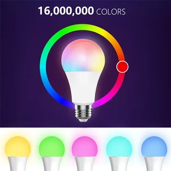 

Smartphone WiFi Voice Control RGB Energy Saving Dimming LED Bulb Multicolor Smart Light Bulbs 7W Compatible Alexa Google Home
