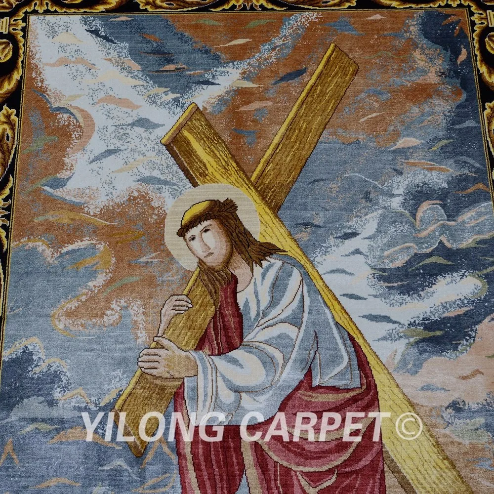 Yilong 3'x4. 5' шелк ручной области настенный греческие художник гобелен ковер(0025