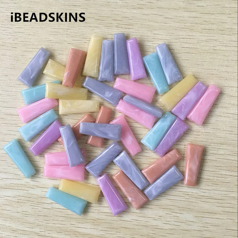 

New arrival! (choose color) 30x12mm 200pcs/lot Acrylic marble effect trapezoid shape beads for DIY beads Jewelry necklace making