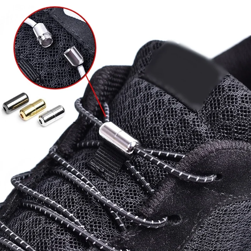 

2019 New 1 pair Metal Shoelaces Buckle Shoelaces Locking Multi-function Shoe Decoration Free shipping H00