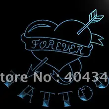 LB702-Татуировка Навсегда Сердце Любовь открытый светодиодный неоновый свет знак