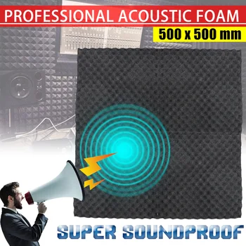 

50x50cm Soundproofing Foam Acoustic Studio Room Absorption Sound Absorbing Treatment Wedge Tiles Polyurethane Foam Drop Ship