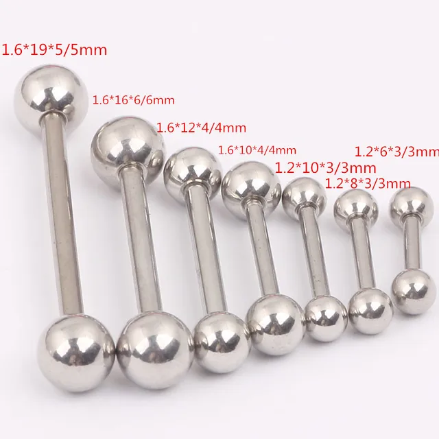 aliexpress com buy industrial barbell earrings piercing body standard tongue ring size